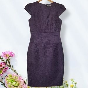 Karl Lagerfeld Purple Cap Sleeve Sheath Dress